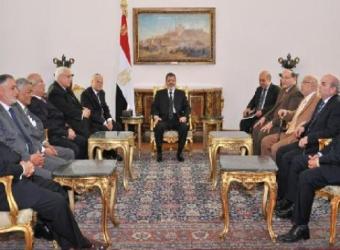 لقاء مرسي بالقضاة
