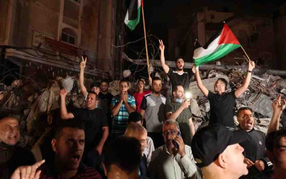 الاحتفالات بالنصر في قطاع غزة