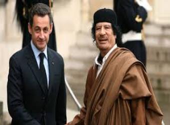 القذافي ساركوزي