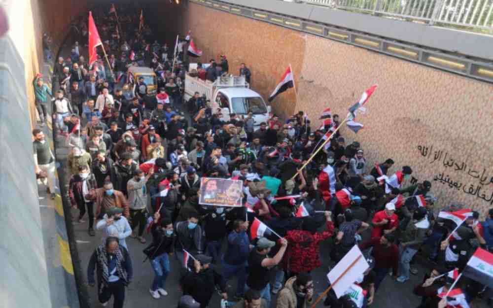 متظاهرو ساحة التحرير في بغداد