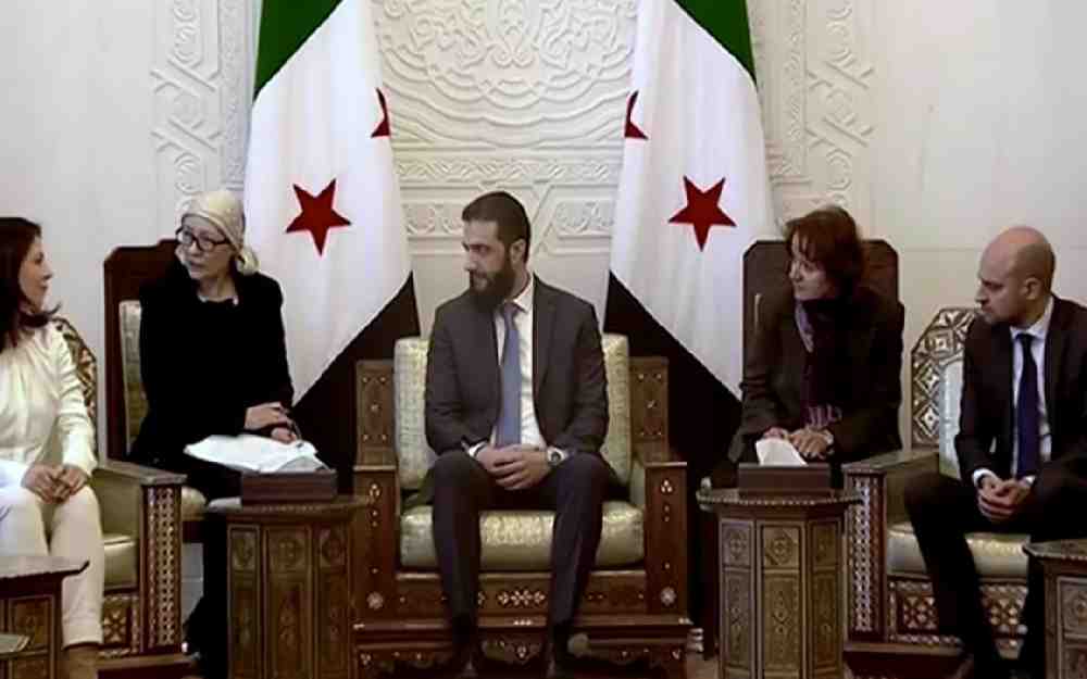 وزير خارجية فرنسا مع أحمد الشرع