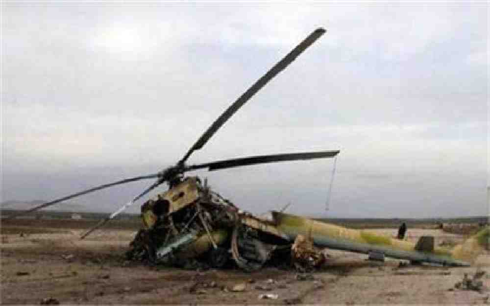 تحطم طائرة مروحية في منطقة رفح