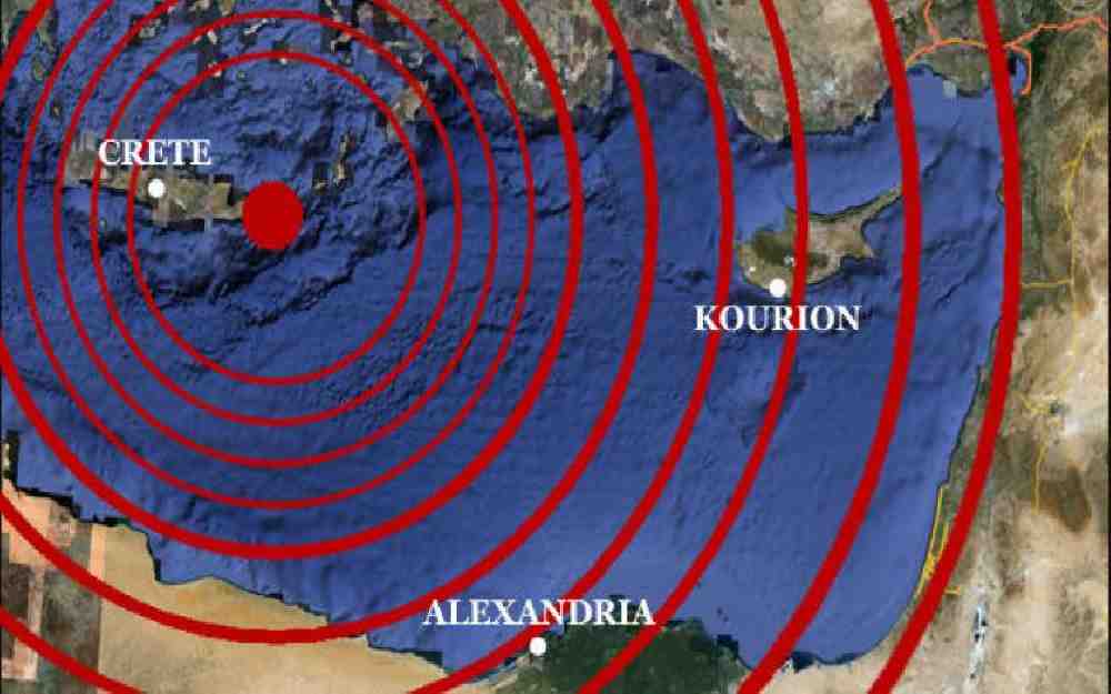 زلزال جزيرة كريت اليونانية